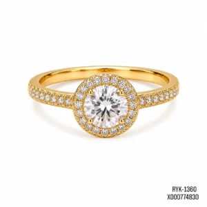 Anillo Halo Dorado